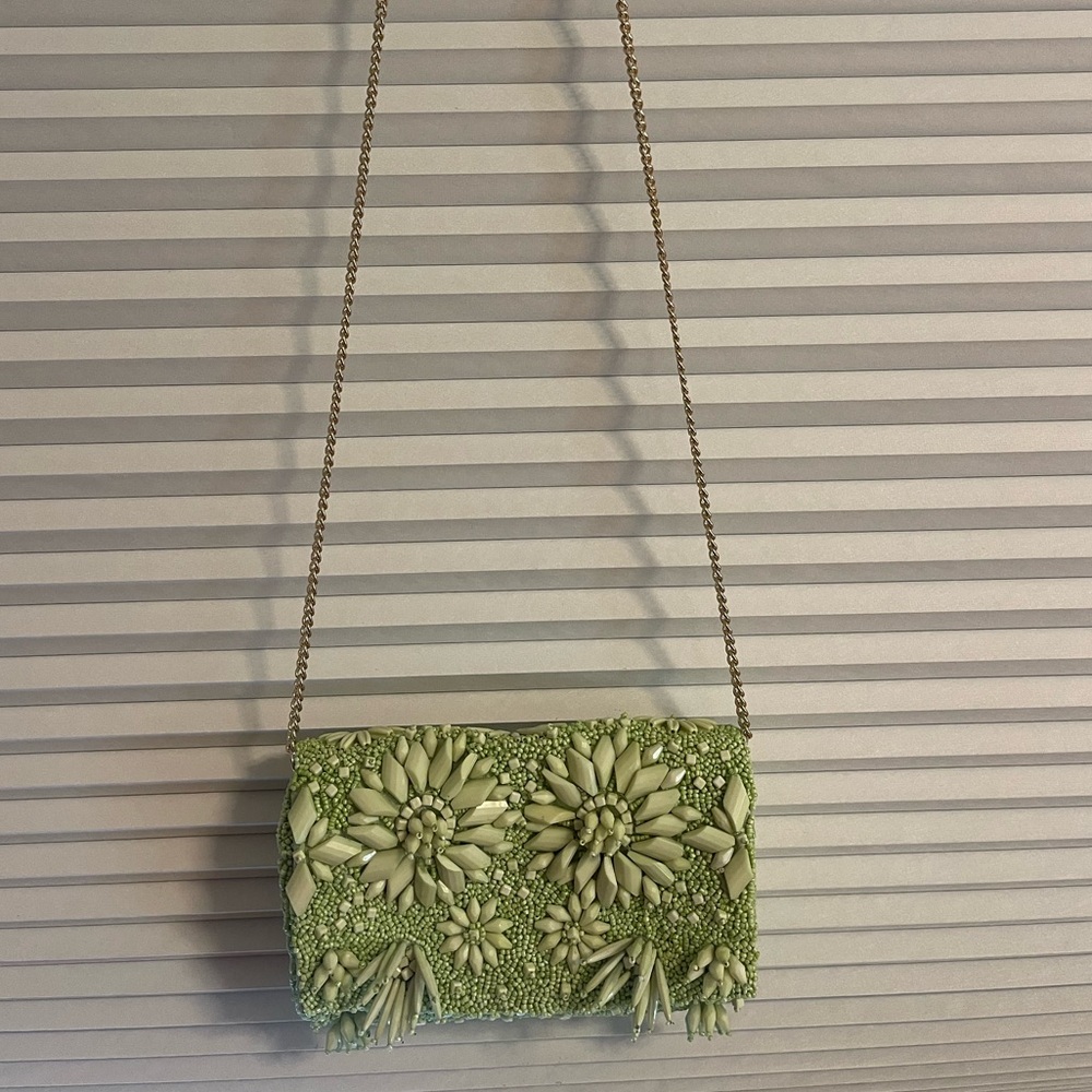 Floral Green Chain Bag